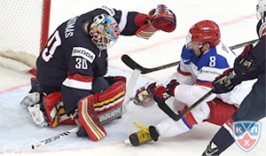 Сборная России одержала победу над США в матче чемпионата мира по хоккею